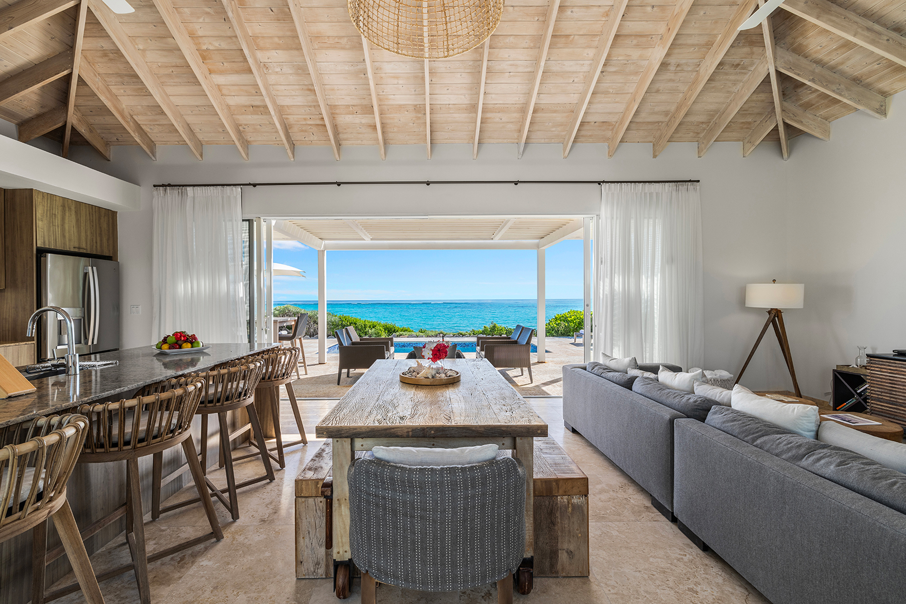 Bedroom Peninsula Oceanfront Coral Villa Living Area
